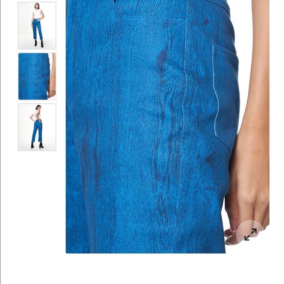 The Kit cropped Alexa jeans ocean grain denim spandex blue jeans size 4 nwt - Picture 3 of 9